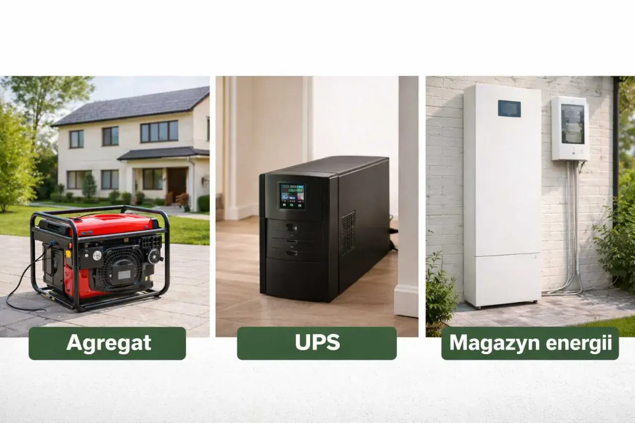Agregat, UPS i magazyn energii – rozwiązania zapewniające zasilanie awaryjne domu i firmy.